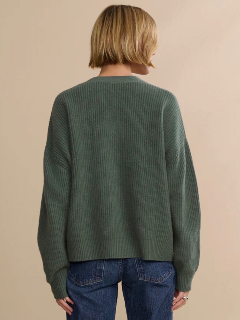 Nwt $445 Jenni Kayne Cropped Cashmere Cocoon Cardigan In Pine Size Xxs — image 2 of 8